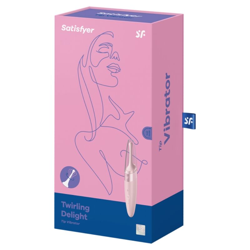 SATISFYER - VIBRATEUR  POINTE DE CLIT TWIRLING DELIGHT ROSE - Sensualia