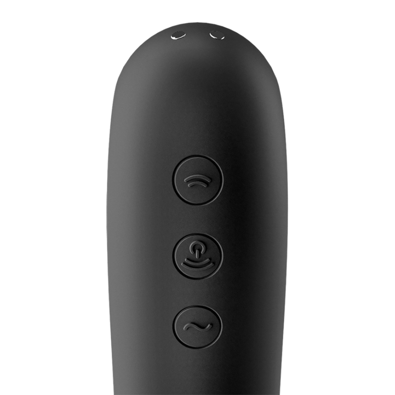 SATISFYER - VIBRATEUR DUAL KISS AIR PULSE NOIR - Sensualia