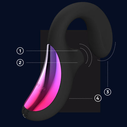 LELO - ENIGMA CRUISE MASSEUR SONIQUE DOUBLE STIMULATION NOIR - Sensualia