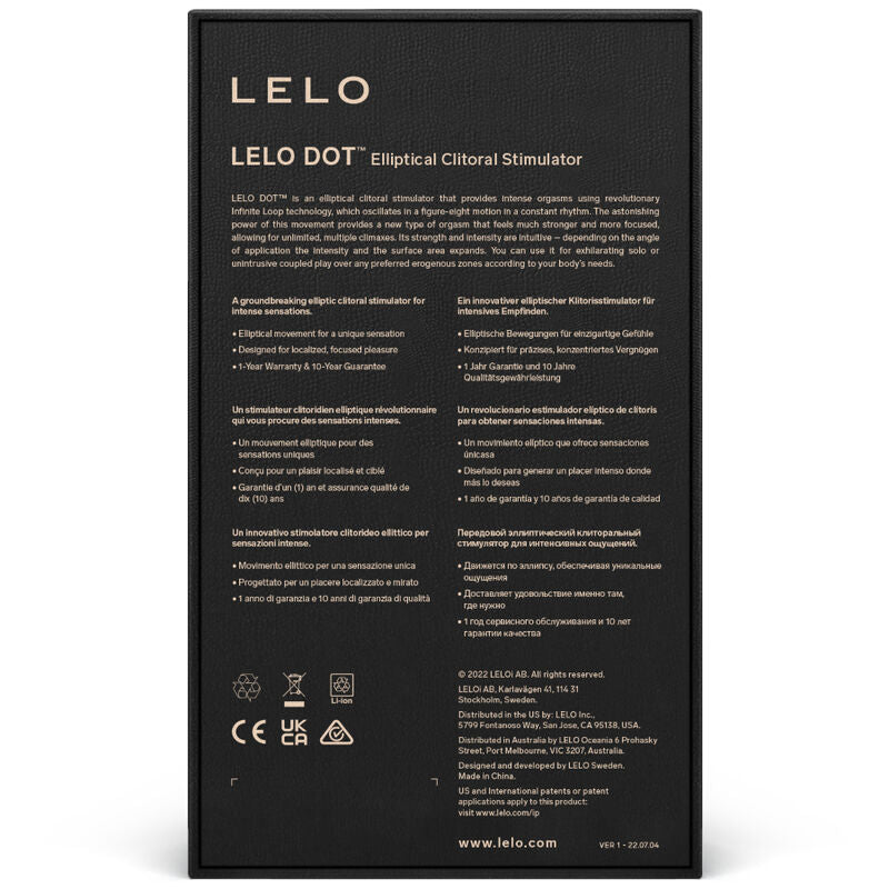 LELO - STIMULATEUR DE CLITORIS DOT - AQUA - Sensualia