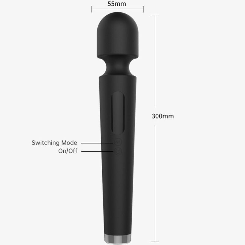 ARMONY - X POWER GRAND MASSAGE & VIBRATEUR 7 VIBRATIONS NOIR - Sensualia