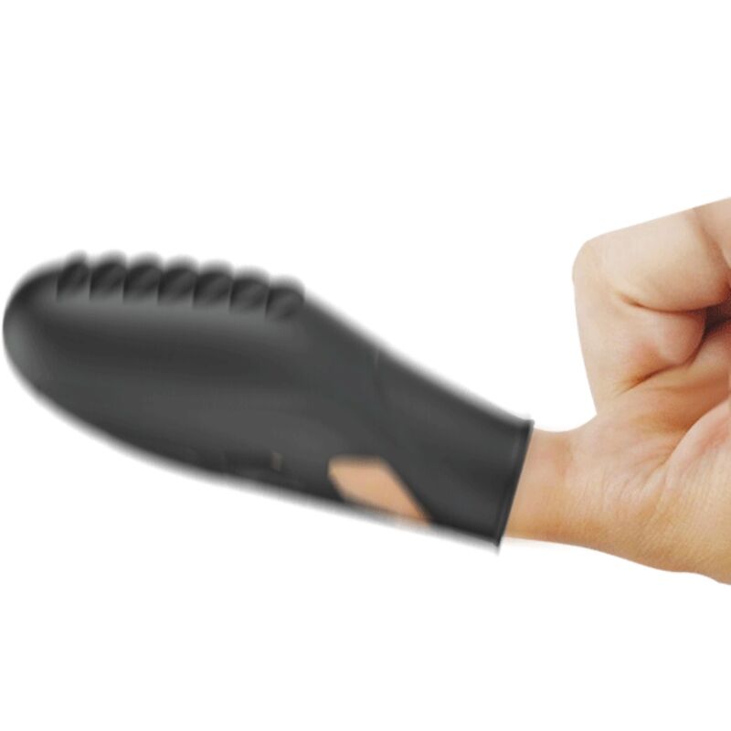 PRETTY LOVE - VIBRATEUR DOIGT EN SILICONE GILO NOIR - Sensualia