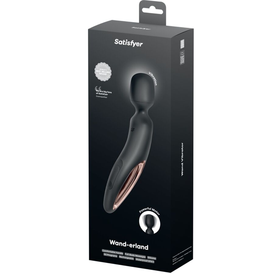SATISFYER - MASSEUR VIBRANT WAND ERLAND NOIR - Sensualia