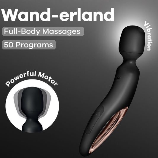 SATISFYER - MASSEUR VIBRANT WAND ERLAND NOIR - Sensualia