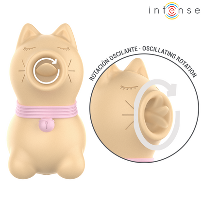 INTENSE - STIMULATEUR TOULOUSE AVEC LANGUE ROTATIVE À 360º JAUNE - Sensualia
