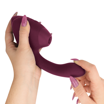 WOMANIZER - DUO NEXT STIMULATEUR CLITORIAL ET DE POINT G DOUBLE ROSE FOYER - Sensualia