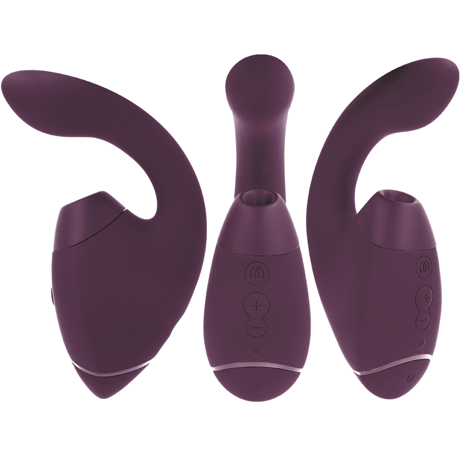 WOMANIZER - DUO NEXT STIMULATEUR CLITORIAL ET DE POINT G DOUBLE VIOLET FONCÉ - Sensualia