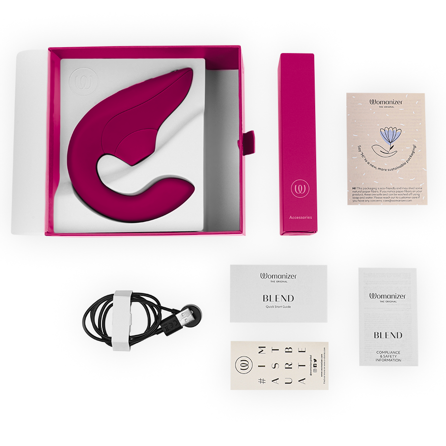 WOMANIZER - VIBRATEUR STIMULATEUR BLEND RABBIT ROSE VIBRANT - Sensualia