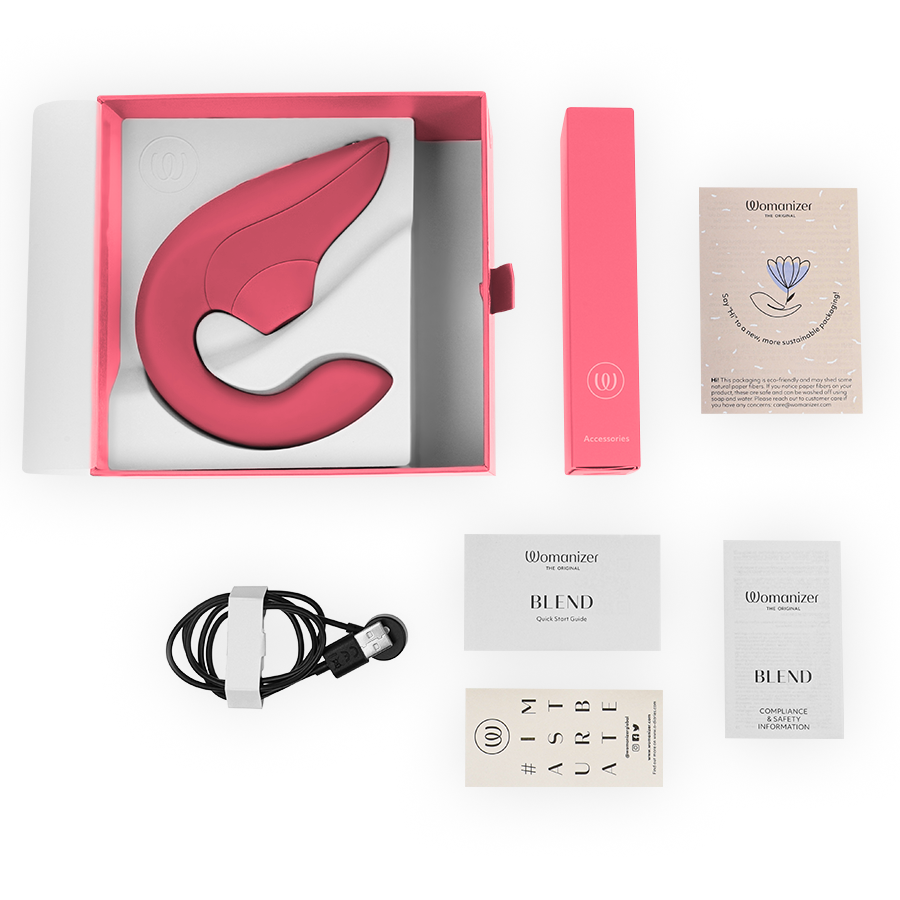 WOMANIZER - VIBRATEUR STIMULATEUR BLEND RABBIT ROSE VIBRANTE - Sensualia