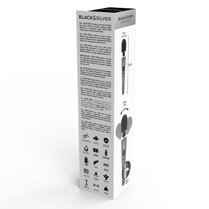 BLACK&SILVER - BAGUETTE DE MASSAGE DEXTER BLACK&SILVER